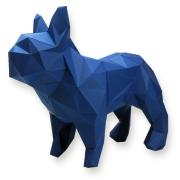 Kit de pliage Prédécoupé Bouledogue Français Bleu Indigo 30x19x36 Agent Paper