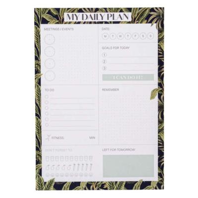 Planificateur quotidien Bloc Journalier 52 p Thème Jungle 16.3x23 cm ArteBene