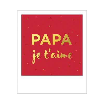 Carte postale Polaroid Papa je t'aime 10x12 cm Kiub