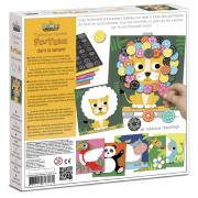 Coffret Feutrine à coller 6 Tableaux Animaux Savane 3 ans Crealign