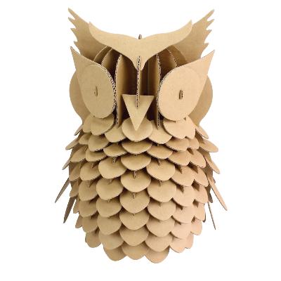 Maquette Hibou Chouette en Carton à construire 20 x 25 cm