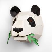 Kit Trophée Tête de Panda Coloré à Construire