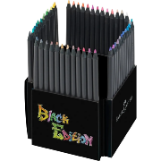 Crayons de couleur Black Edition 50 couleurs Mine tendre Support vertical Faber Castell