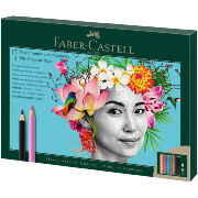 Set 17 Crayons de couleur Polychromos et 4 graphite Matt 2 accessoires Faber Castell