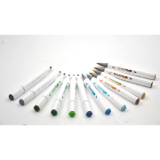 Marqueurs Acrylique Graph'It Go 12 couleurs Panorama Double-Pointe Sans amorçage