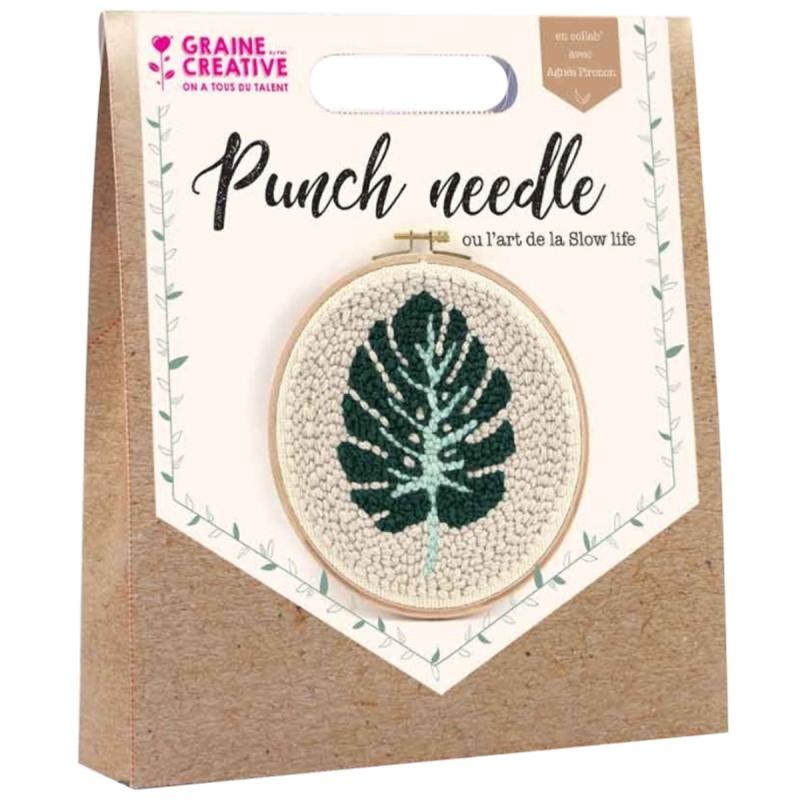 Kit Broderie Punch Needle Sous-Verres 10x10 Cm - Activité Créative Adulte Et Enfant Avec Outils Complets