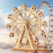 Maquette Bois Manège Grande Roue 16,5 cm Puzzle 3D de 120 pièces TG401 Rolife