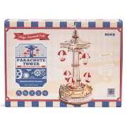 Kit Maquette Parc d'Attractions Tour à Parachutes Puzzle 3D Bois électromécanique 184 pièces EA01 Rokr