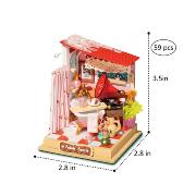 Mini-Kit Maquette Bois Maison miniature Salle de Bain 7x7x9 cm DS018