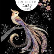 Calendrier mural 2027 Jewels Portfolio 12 illustrations 16 mois 30X30 cm Bug Art Kiub