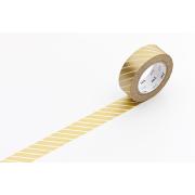 Masking Tape Motif Rayé Or Rouleau 15mm x 7m