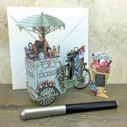 Carte 3D Marchand de Glaces 16x16 Décor en relief avec enveloppe