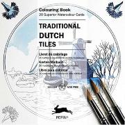 Livre de Coloriage et Dessin Traditional Dutch Tiles 20 Cartes  15x15 cm Pepin Press