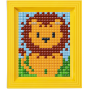 Kit Tableau en Pixels XL Lion 10x12 cm avec Cadre 480 Pixels XL Pixel Hobby