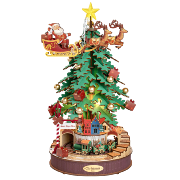 Kit Maquette Bois Sapin de Noël Mélodie 30x30x40 cm AMS01 Rolife