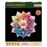 Puzzle en Bois 200 pièces Mystic Mandala Flower 28x29cm TA001 Puzzle Paradise Rowood