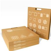 Kit Meuble en carton Module de rangement Stri-Cube sérigraphié Blanc