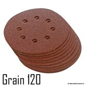 10 disques abrasifs corindon grain 120 autoagrippants 15 cm