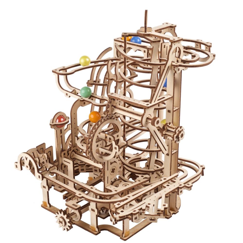 Maquette en bois : Circuit à billes spirale