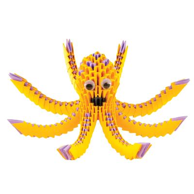 Kit pliage Origami 3D Pieuvre Taille M 479 pièces Créagami