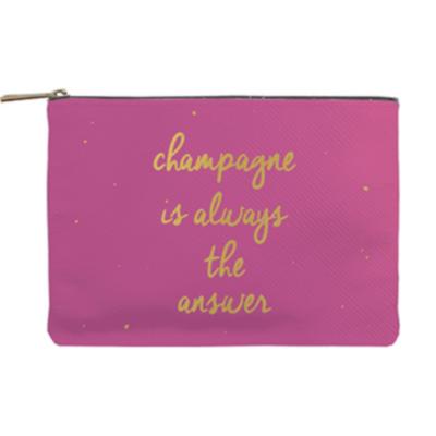 Pochette Citation Champagne Is Always The Answer 16x23cm