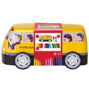Camion métal School bus 33 Feutres 10 connecteurs Faber Castell