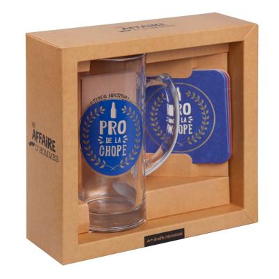 Coffret Cadeau Bière Pro de la Chope 1 Chope et 4 sous-bocks Art Grafik