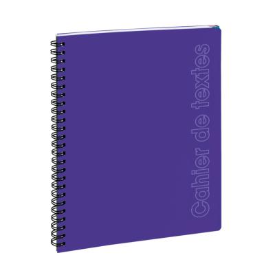 Cahier de Texte Sporty 17x22 cm Spirale métal VIOLET
