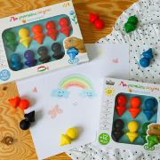 Coffret Premiers Crayons Cire Ergonomiques dès 12 mois 9 couleurs Crealign