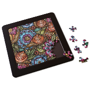 Plateau et Cadre noir pour Mini-Puzzle Q Support 16x16 cm Curiosi