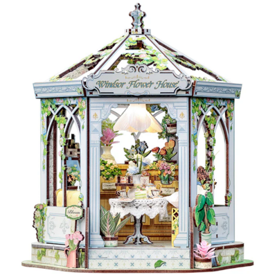Kit Maquette Kiosque Fleuri Windsor 19x17x21 cm Windsor Flower House Cutebee