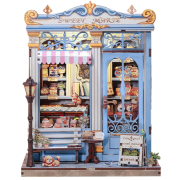 Kit Maquette Sweet Marie 20x15x16 cm CWGC207 Boutique Confiserie 3D avec Terrasse Cutebee