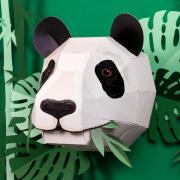 Kit Trophée Tête de Panda Coloré à Construire