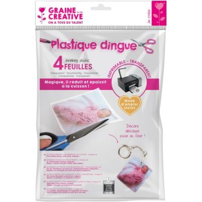 Plastique Dingue 4 feuilles A4 Imprimables Blanc Graine Créative