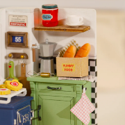 Mini-Kit Maquette Bois Maison miniature Cuisson du Pain Diy Bread 7x7x9 cm DS029 Rolife