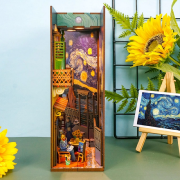 Kit Maquette Book Nook à fabriquer Van Gogh 18x8x24.5 cm HTQ113 Vincent's World Miniature 3D