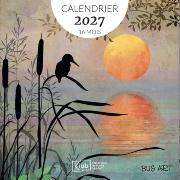 Calendrier mural 2027 Scenics Portfolio 12 illustrations 16 mois 30X30 cm Bug Art Kiub