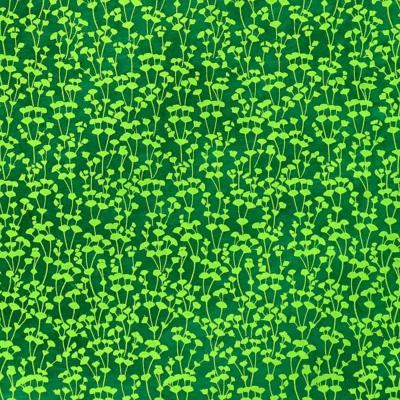 Papier népalais Euphorbes Vert clair sur Vert gazon 50x75 cm Lamali