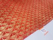 Papier népalais Lokta Tsuru Rouge motif Grues Or Feuille 50x75 cm