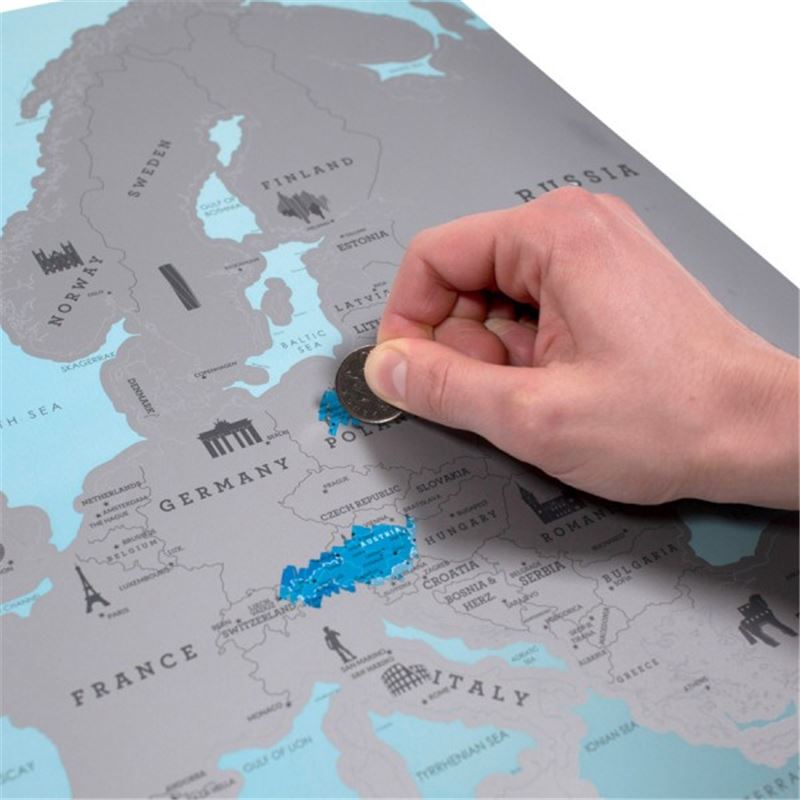 Carte à gratter Europe