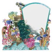 Carte 3D Fonds sous-marine 16x16 Décor en relief avec enveloppe