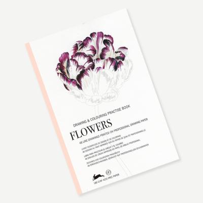 Livre de Coloriage et Dessin Flowers 48 feuilles 180g 17x25 cm Pepin Press