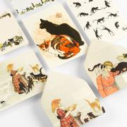 Set de Correspondance Steinlen 40 feuil 20 env 8 cartes et 25 stickers Pepin Press