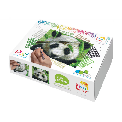 Kit Tableau en Pixels Panda à créer 20 x 25 cm 8000 pixels Pixel Hobby