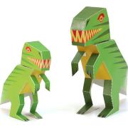 Paper Toys 2 Dinosaures T-Rex 16 et 22 cm Jouets en papier Pukaca