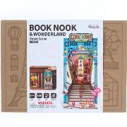 Kit Maquette Book Nook à fabriquer Scène de Rue 23x13x25cm TGB13 Serre-livres Street Scene 3D miniature Rolife