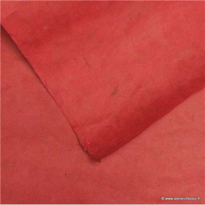 Papier népalais uni couleur Rouge Carmin 50x75 cm
