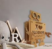 Kit de fabrication Veilleuse Carton Robot H30 cm Studio Kraft
