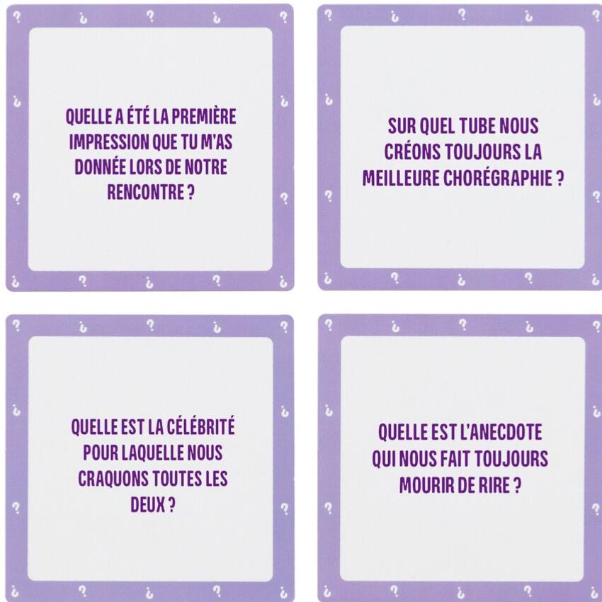 Jeu de Cartes 100 Questions Pas de Secrets entre Amies