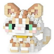 Mini-briques Petit Chat Léopard 4.8x4x5.4 cm 250 pièces K225 Pet Day Mini Blocs de construction Mekansm